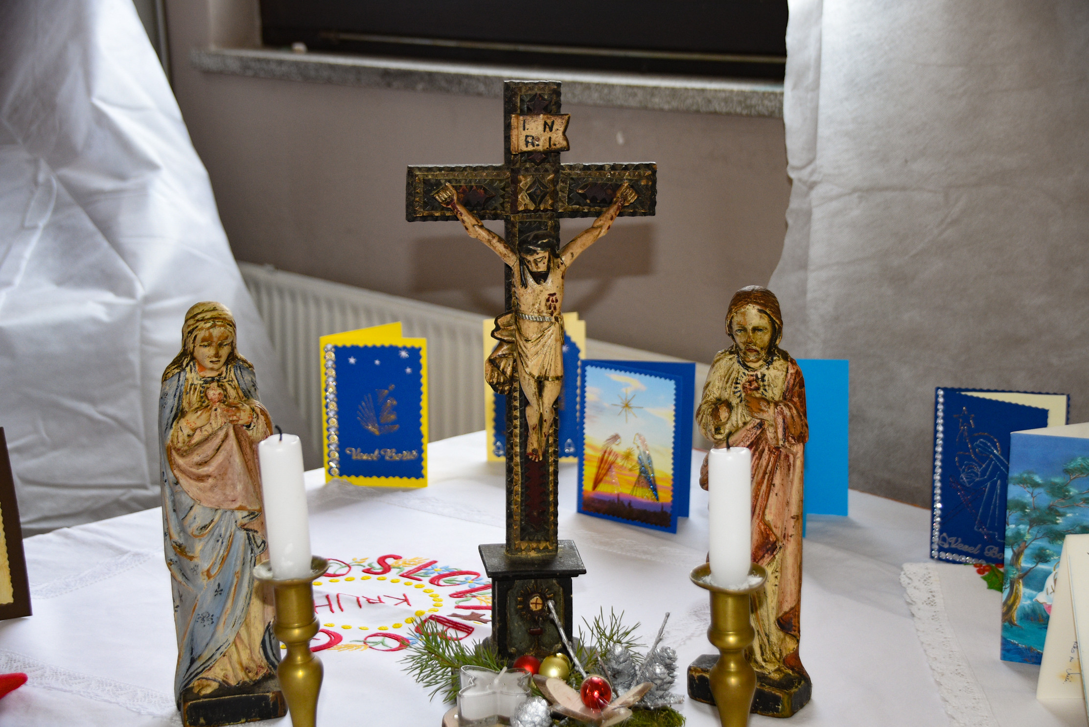 Križ in kipa Jezusovo in Marijino srce, Dolenc Rudi, Rovte 18